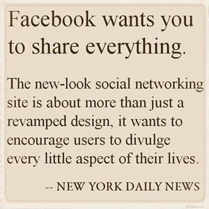 ... more of your life will be shareable on facebook including what you do