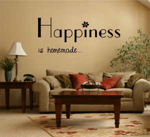Happiness is Home Made Quote Vinyl Wall Art Sticker Decal Mural