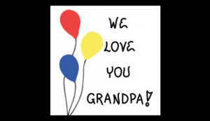 Grandfather Gift Magnet - Grandpa Quote, Opa, blloons, red, yellow ...