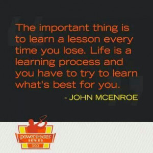 Wise words from John McEnroe