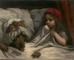 Gustave Doré, Le petit chaperon rouge, huile sur toile, 65x82cm, 1862 ...
