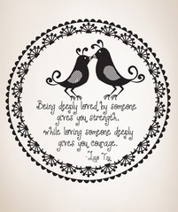 ... Our Designs » Vinyl Wall Decal Sticker Lao Tzu Love Quote #OS_DC528