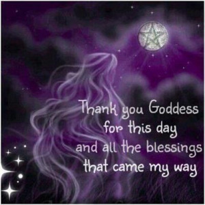 Goddess blessings