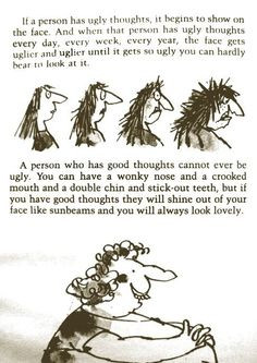 Roald Dahl happy thoughts and inner beauty More