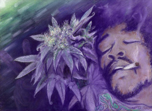 Jimi Hendrix Weed Jimi hendrix pastel - jimi