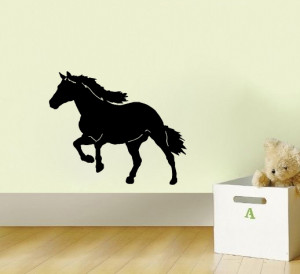 Big Horse Western Kids Room vinyl wall quote for home(China (Mainland ...