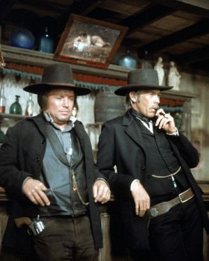 ... James Coburn And Richard Jaeckel In Pat Garrett & Billy The Kid (1973