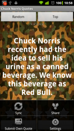 Free Android Chuck Norris Quotes App Download in Entertainment Tag