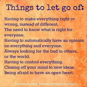 things to let go of