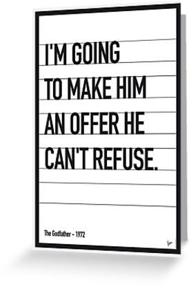 Chungkong › Portfolio › My Godfather Movie Quote poster