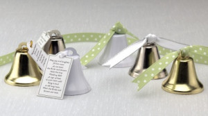 Silver Kissing Bells Wedding Favors
