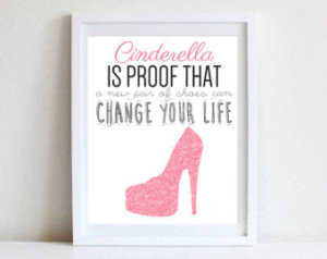 ... That A New Pair of Shoes Can Change Your Life High Heel Sparkle Print
