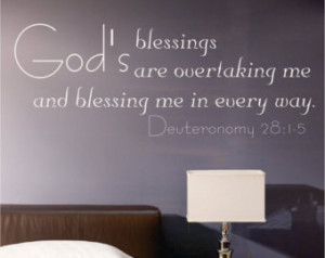 ... me... Deuteronomy 28:1-5 Bible Verse Vinyl Wall Decal Quotes