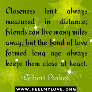 Closeness isn’t always measured in distance;