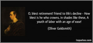 blest retirement! friend to life's decline - How blest is he who ...