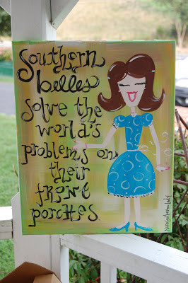 ... cutting board and a canvas with fun southern sayings to bring smiles