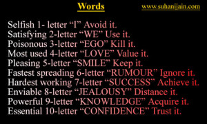 Positive 6 Letter Words