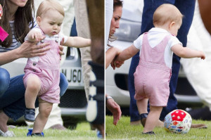 Prince George plays while watching Prince William in the Jerudong ...