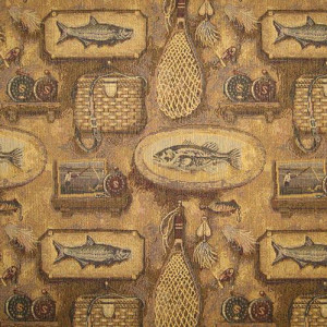 Fishing Golden Fabric