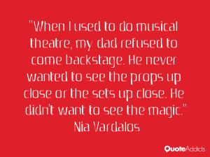... sets up close. He didn't want to see the magic.” — Nia Vardalos