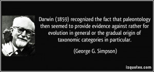 then seemed to provide evidence against rather for evolution ...