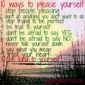 10 ways to please yourself