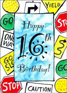 Happy 16th Birthday For A Boy Cover: happy 16th birthday