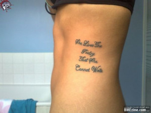 Faith Quote Tattoo On Side Rib