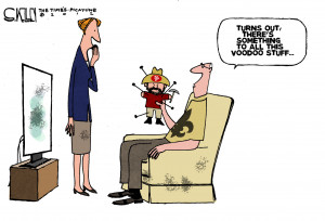 Editorial cartoon: Fan voodoo