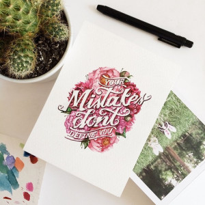 Watercolor Lettering Quotes by June Digan