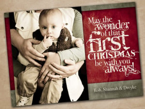 Baby's First Christmas Print Your Own Photo Christmas Card