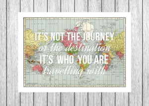 Map, Love Quote, Wanderlust, Personalised, World Map Art, Poster ...