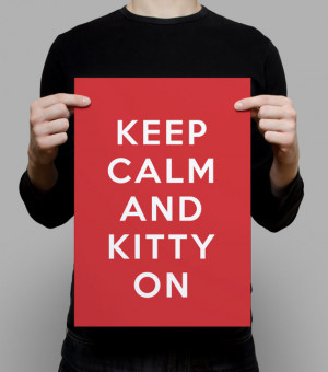 KEEP CALM - CAT Poster Cat Print Cat Quote Doctor Who Britsih Kitty ...
