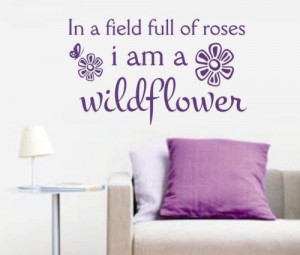 Vinyl Wall Lettering Quotes I Am A Wildflower Choice Size and Color ...