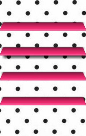 50's Style white,black and pink dots