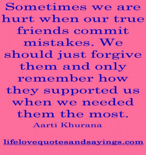 And Sayings: Sometimes We Are Hurt When Our True Friends Quote On Pink ...