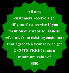 new customers receive a $5 off your first service if you mention our ...