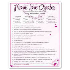 has their favorite movie love quote, and this game has them all. Match ...