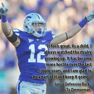 on the rivalry with KU. Love this guy. He played high school football ...