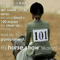 Yup! But this could really go for any livestock show too!! More