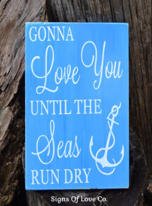 ... Wedding Sign Decor Anchors Nautical Nursery Wood Plaque Hand Painted