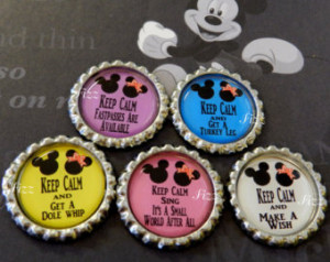 Pc Flattened Keep Calm Disney Ins pired Quotes Bottle Caps Perfect ...
