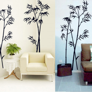 DIY Art Black Bamboo Quote Wall Stickers Decal Mural Wall Sticker For ...