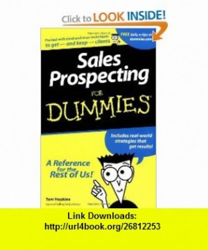 Sales Prospecting for Dummies (0785555550667) Tom Hopkins , ISBN-10 ...