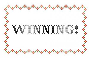 Subversive Cross Stitch 'Winning' Pattern