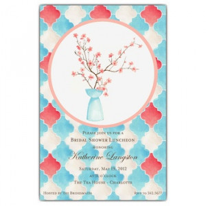 Cherry Blossom Bridal Shower Invitations PaperStyle