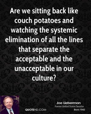 Are we sitting back like couch potatoes and watching the systemic ...