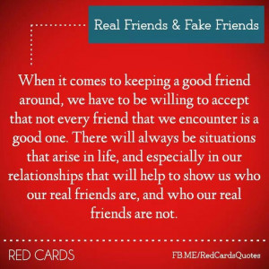 Real friends & fake friends