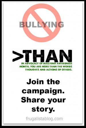 Bullying Awareness Month...