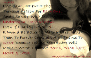 Cut Myself Quotes Emo cutting quote by